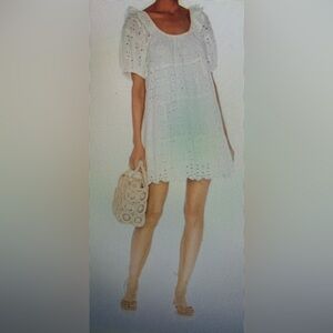 Ferris Cleobella White Eyelet Mini  Dress